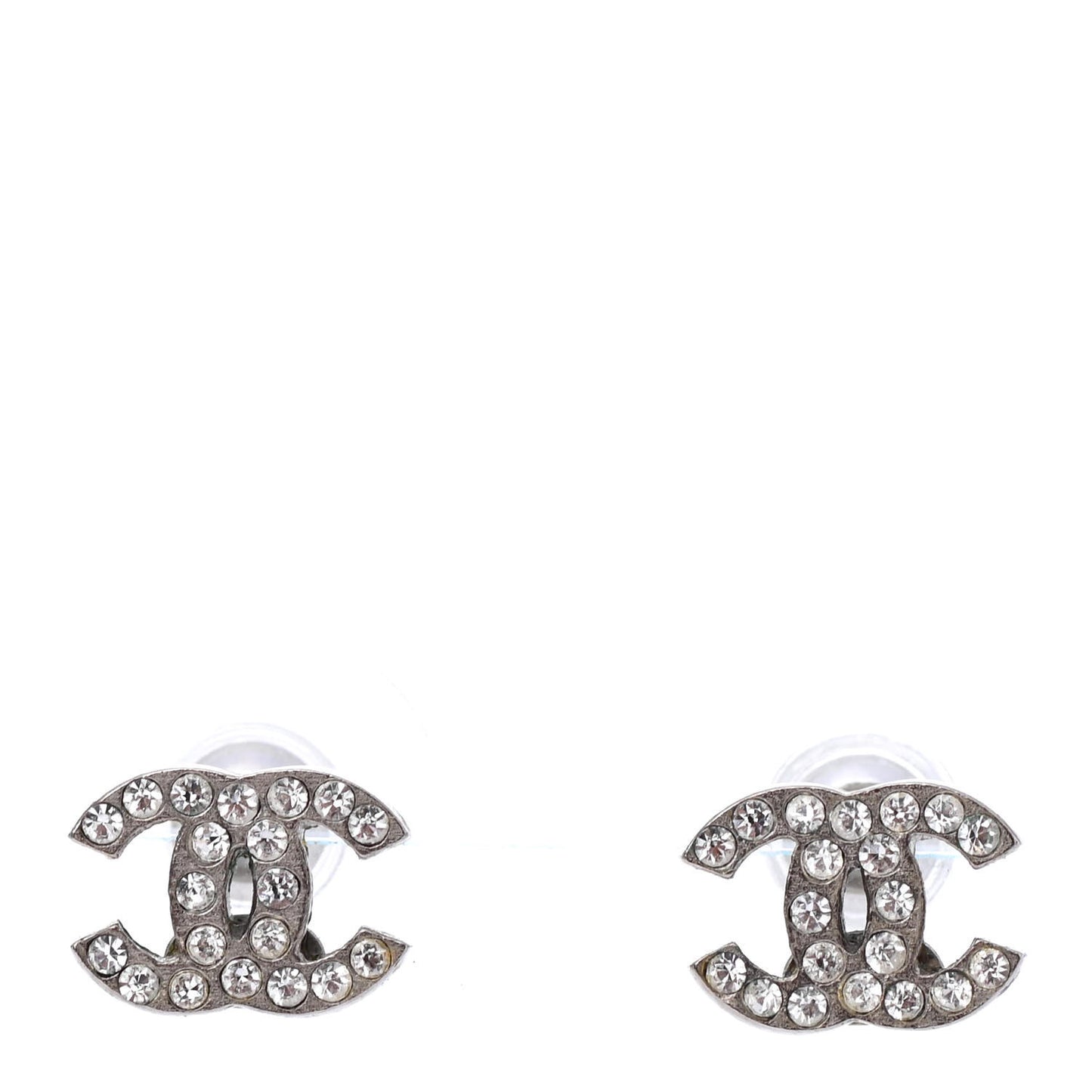 Crystal Mini Timeless CC Earrings Silver