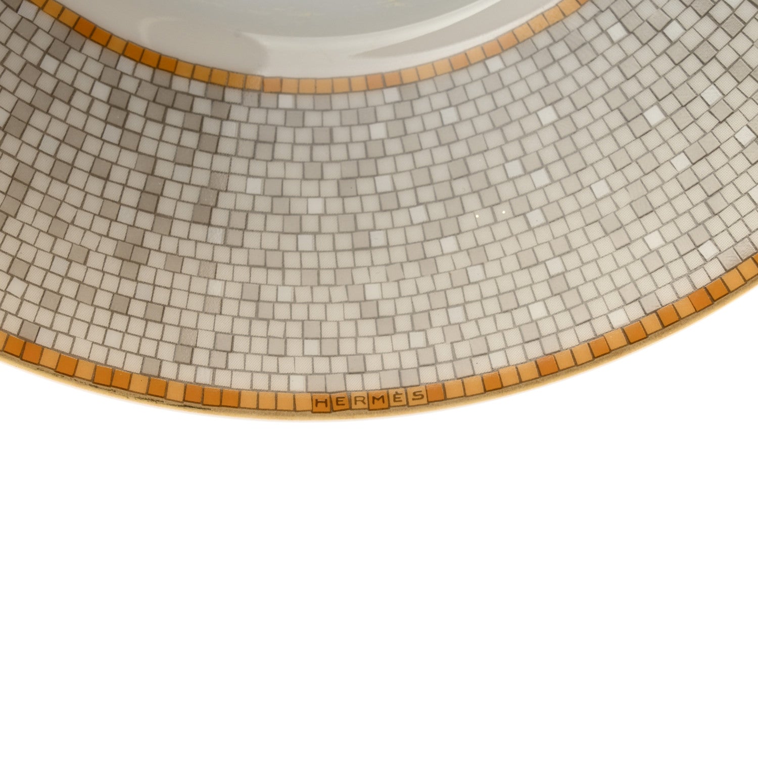 Hermes Porcelain Mosaique Au 24 Gold Breakfast Cup and Saucer 8 of 8