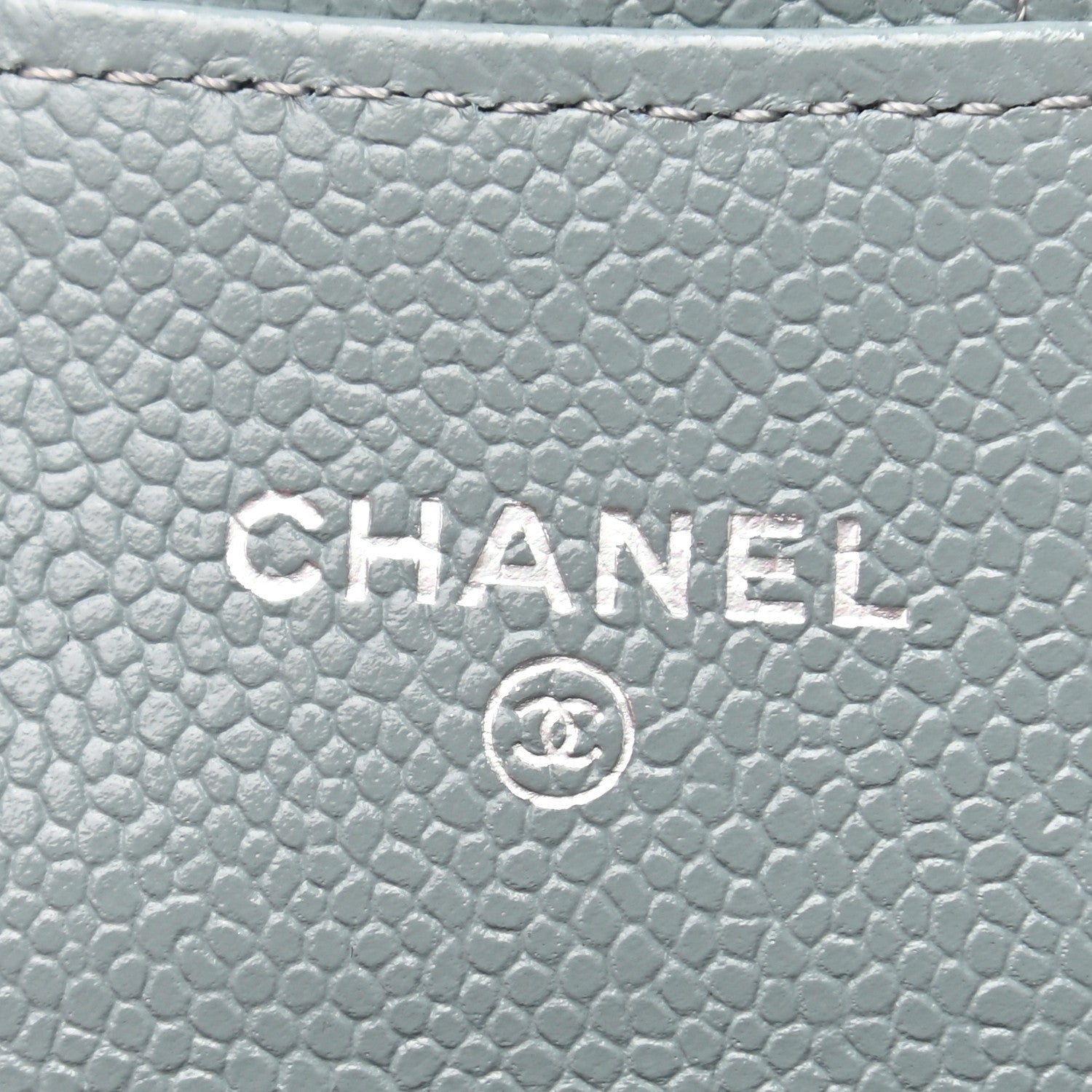 Chanel Caviar Quilted Flap Card Holder Wallet Dark Grey 7 of 8