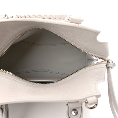 Balenciaga Grained Calfskin Neo Classic Silver Hardware Mini City Chalky White 5 of 10