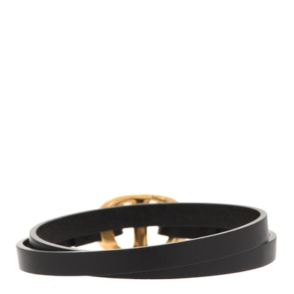 Christian Dior Calfskin CD Bracelet S Black 3 of 6