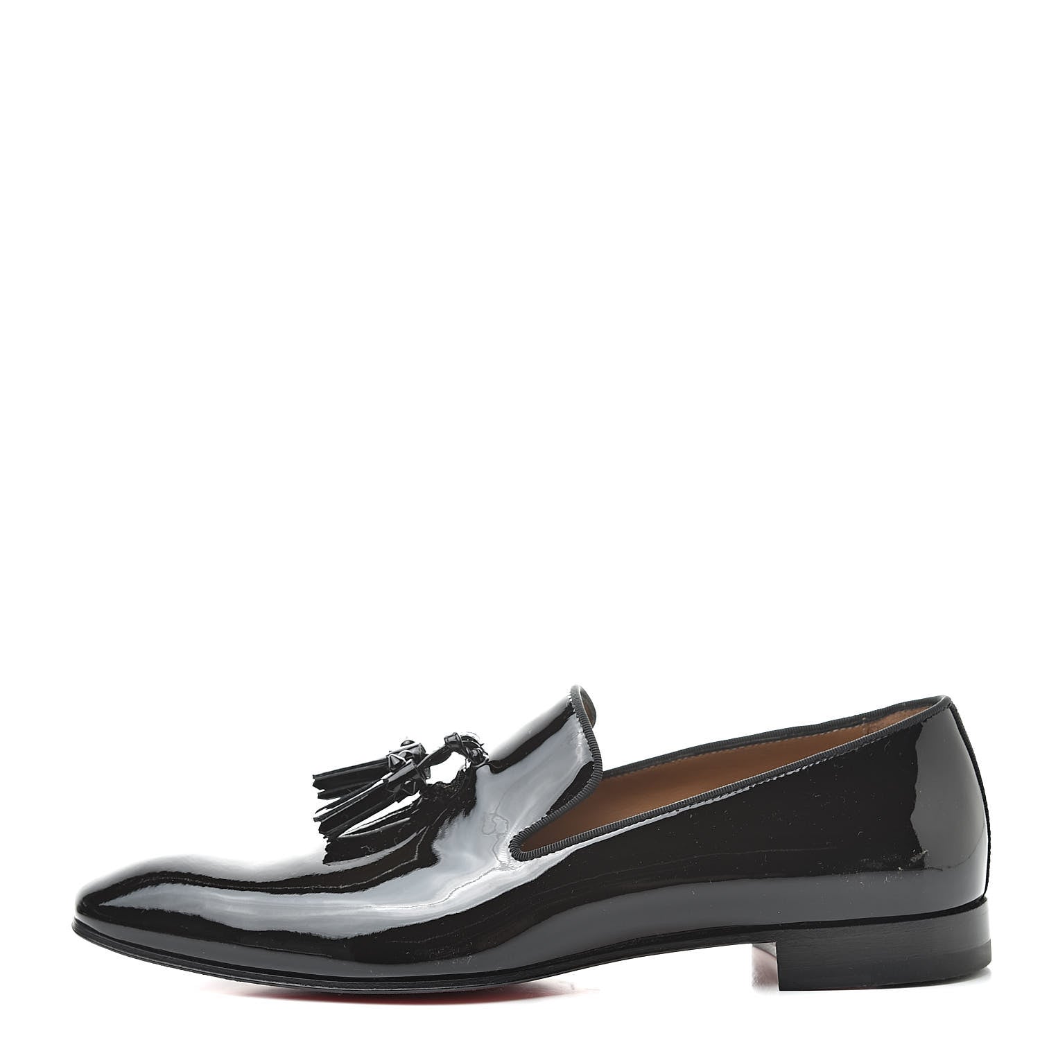 Christian Louboutin Patent Tassel Dandelion Mens Dandelion Flat Loafers 43.5 Black 1 of 7