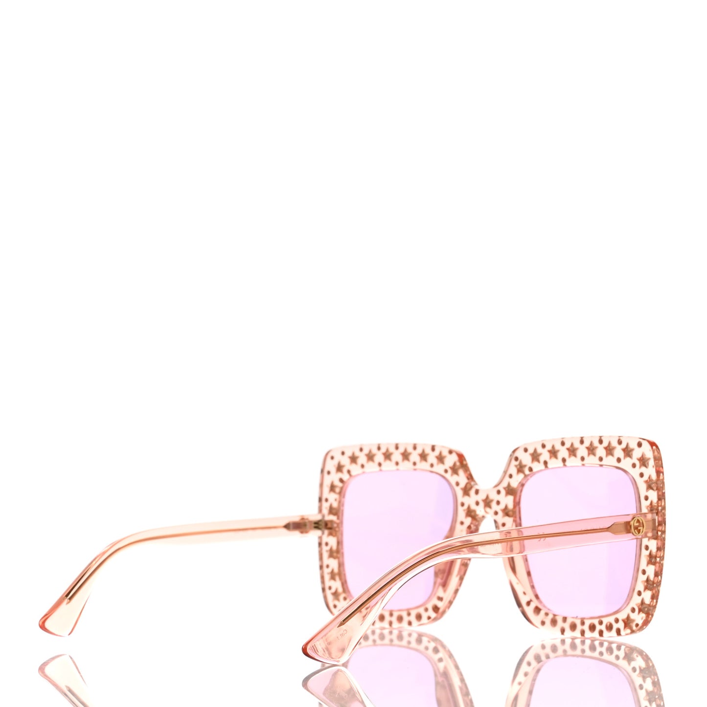 Acetate Crystal Oversize Sunglasses GG0148S Pink