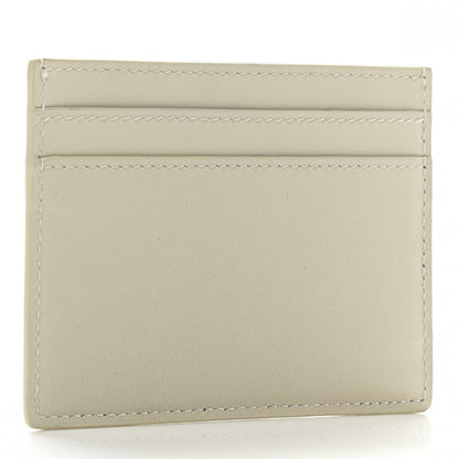 Saint Laurent Calfskin Embossed Logo Card Case Ivory 3 of 7