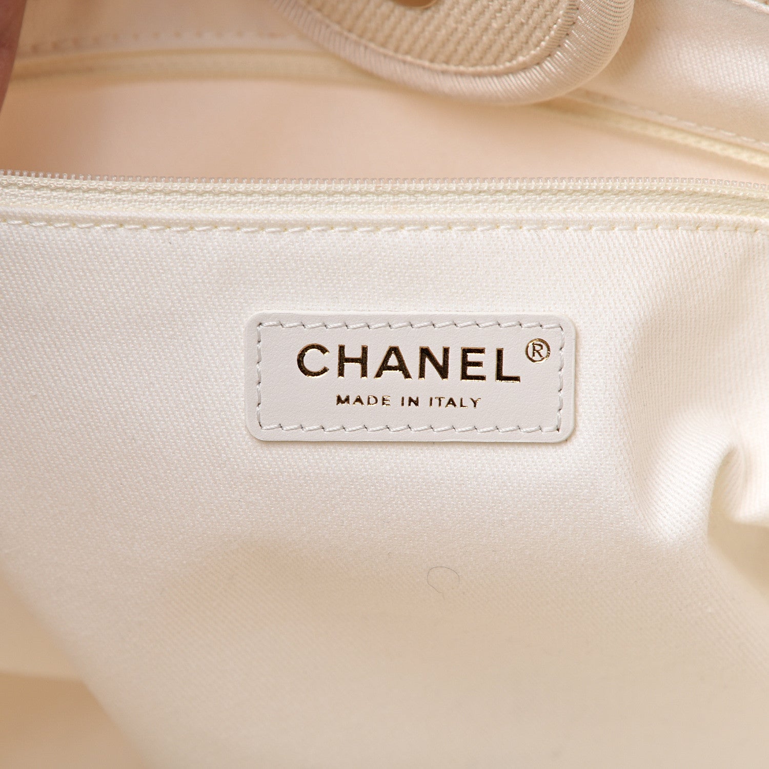 Chanel Canvas Pearl Medium Deauville Tote Ecru Beige 5 of 9