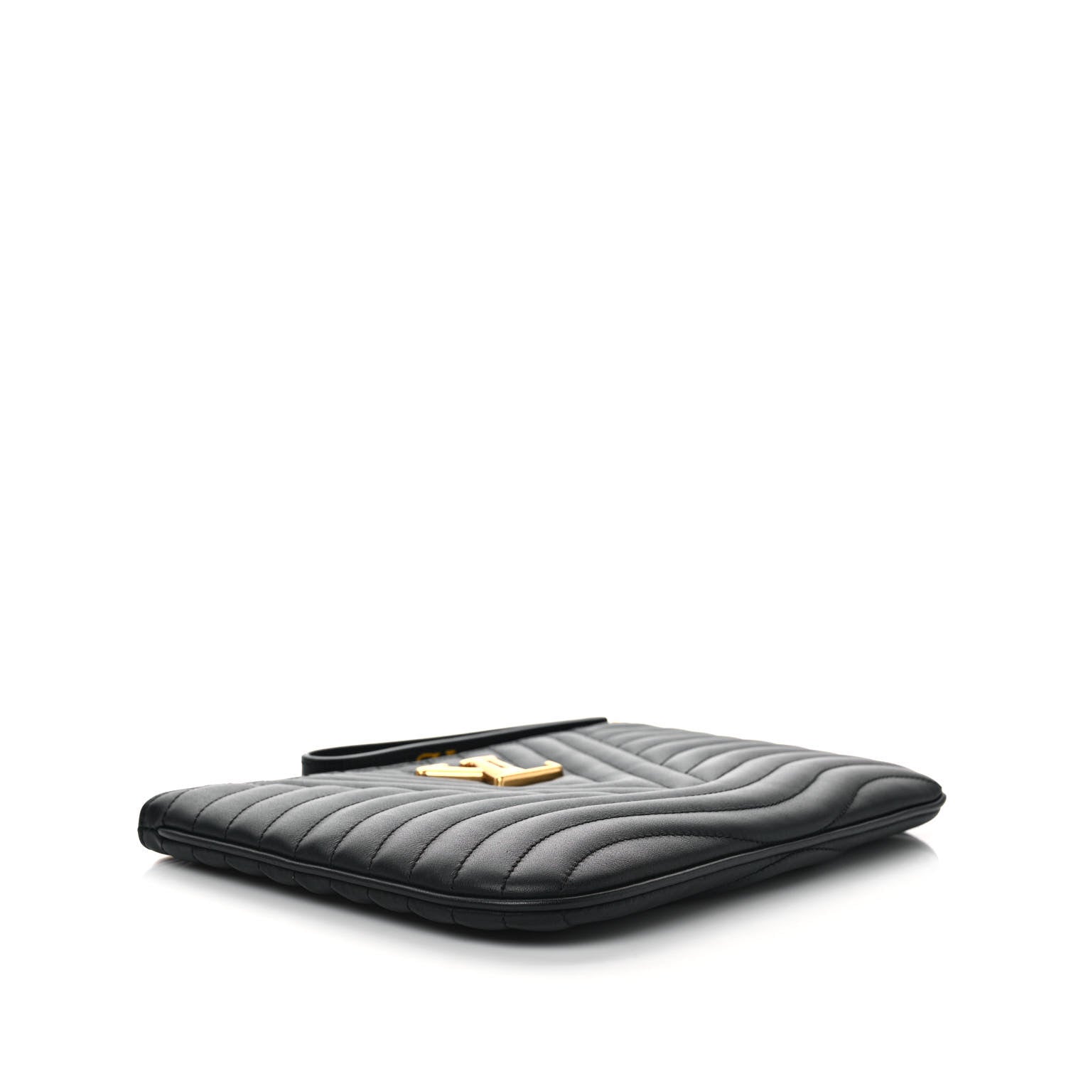 Louis Vuitton Calfskin New Wave Zipped Pochette Black 4 of 6