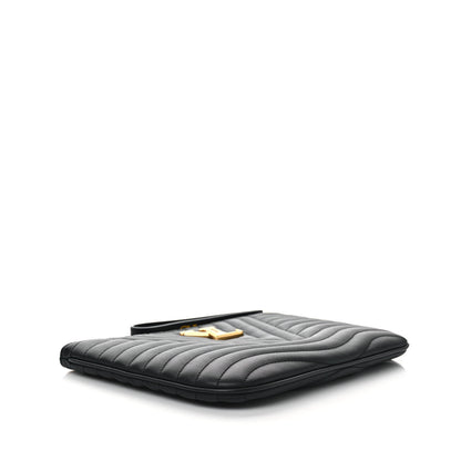Louis Vuitton Calfskin New Wave Zipped Pochette Black 4 of 6