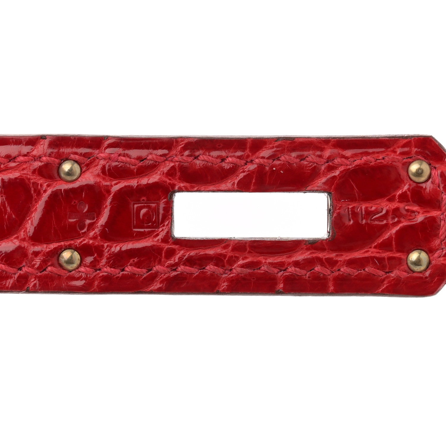 Hermes Shiny Porosus Crocodile Birkin 35 Rouge Casaque 7 of 11