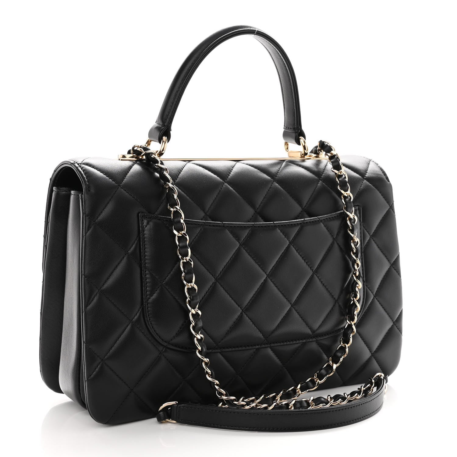 Chanel Lambskin Quilted Medium Trendy CC Flap Dual Handle Bag Black 3 of 10