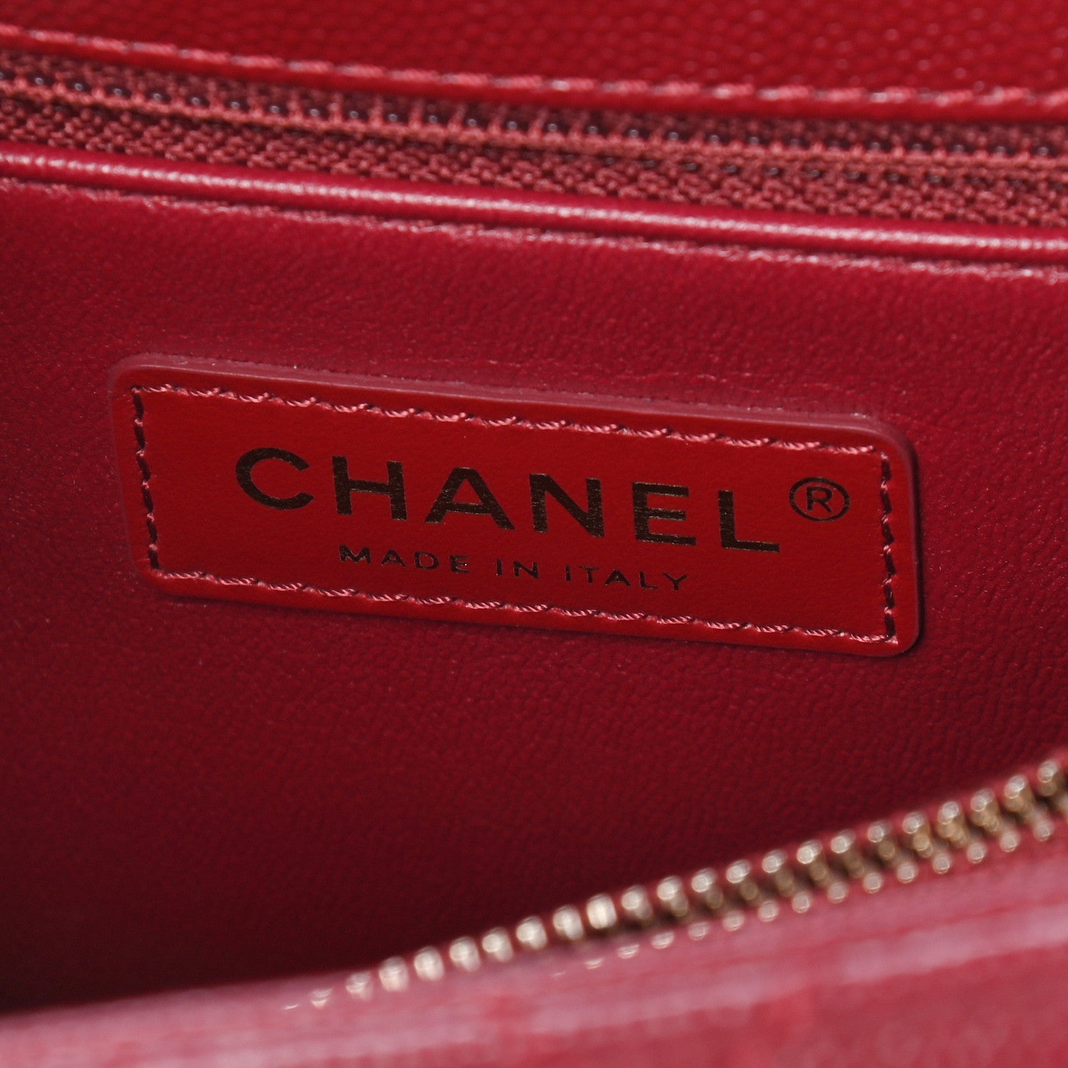 Chanel Caviar Lizard Embossed Quilted Small Coco Handle Flap Burgundy 6 of 9