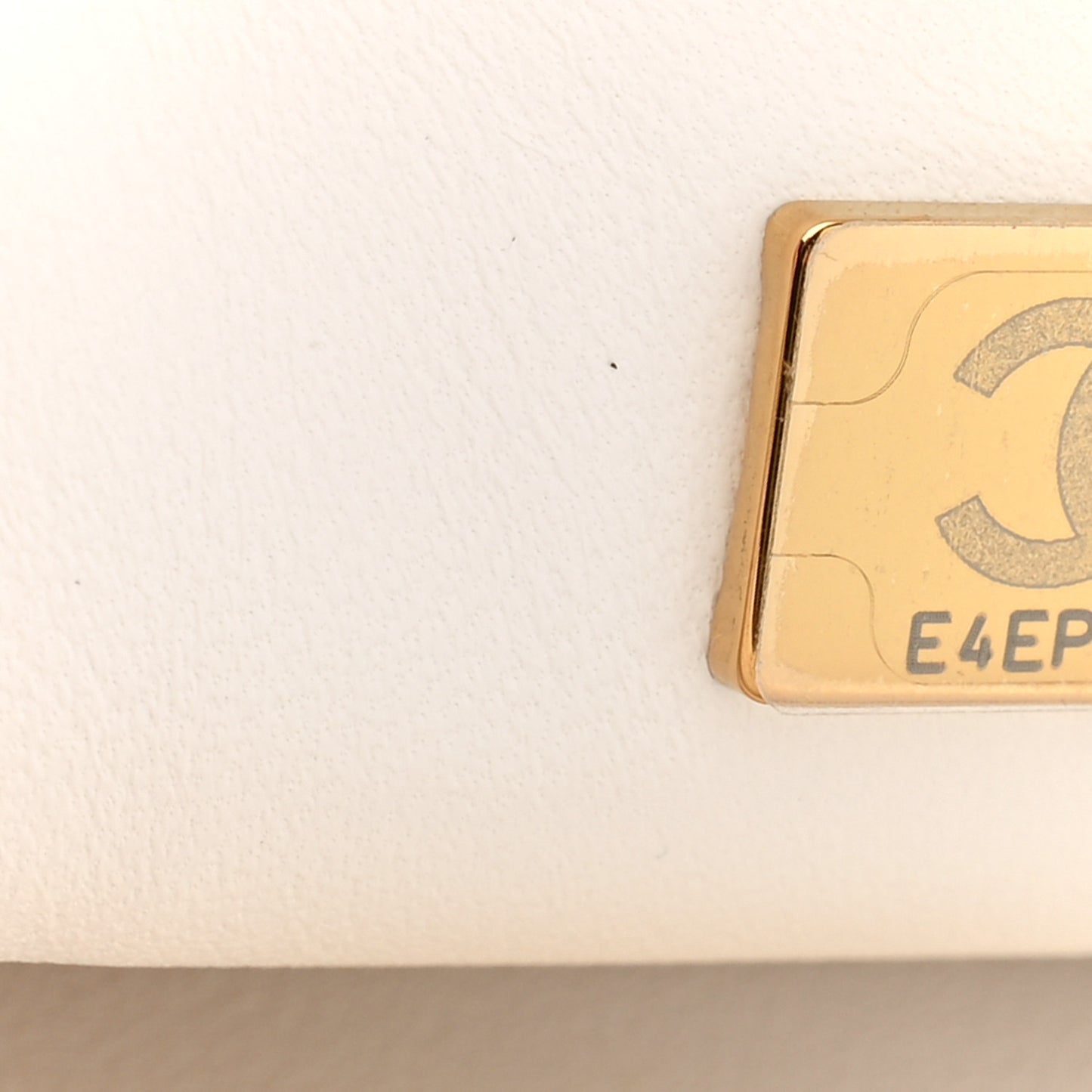 Sequin Logo CC Small Single Flap White Multicolor