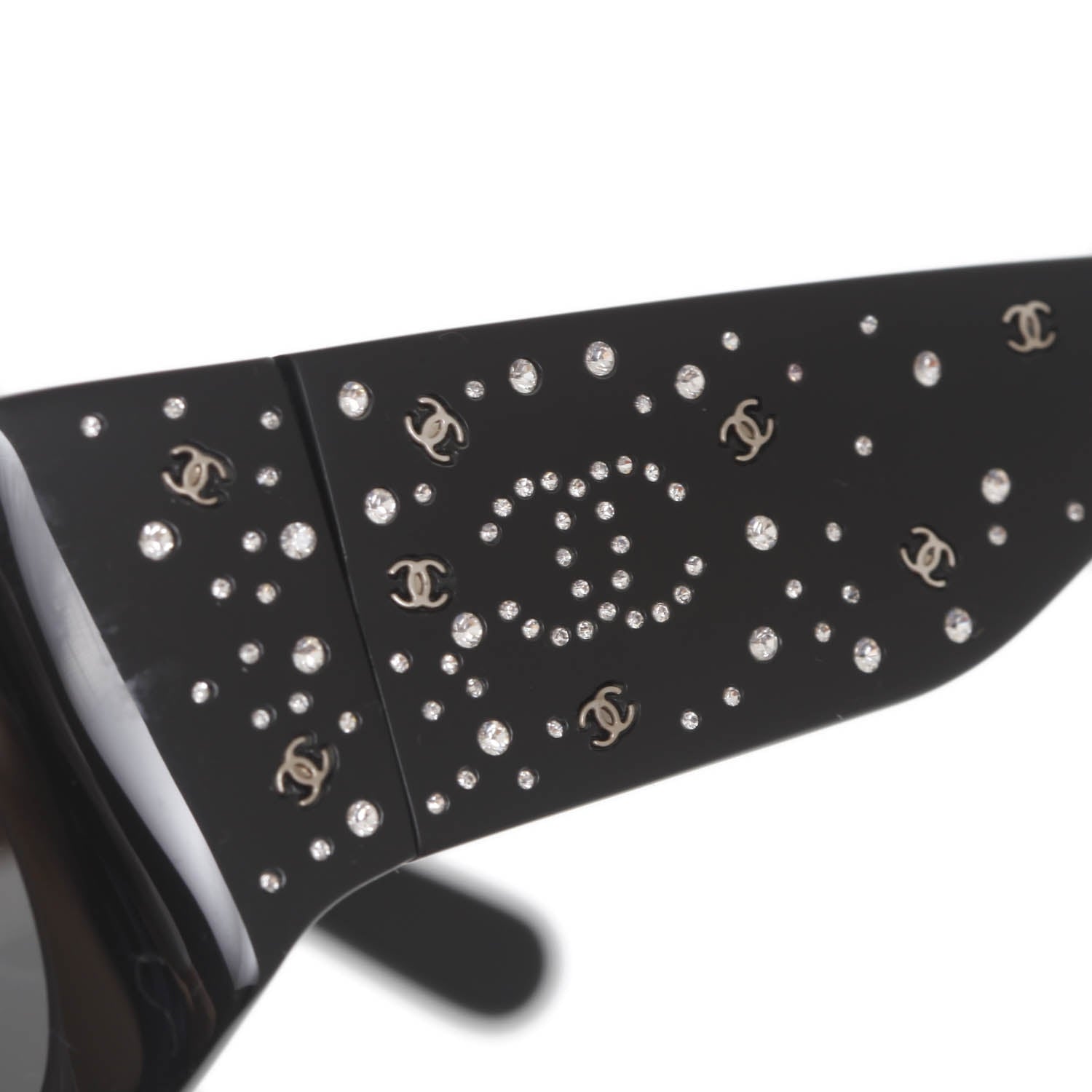 Chanel Swarovski Crystal CC Logo Sunglasses 5134 B 5 of 8