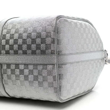 Louis Vuitton Damier Glitter Keepall Bandouliere 50 Silver 8 of 9