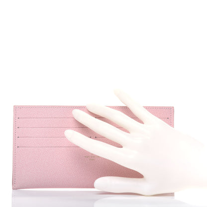 Louis Vuitton Calfskin Felicie Card Holder Insert Rose Ballerine 2 of 8