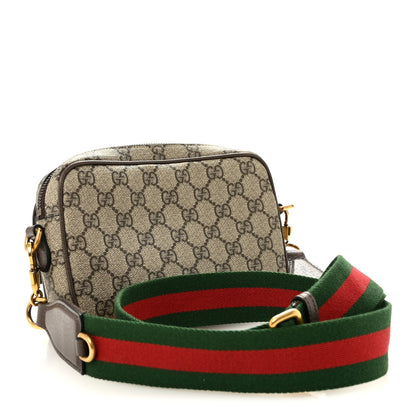 Gucci GG Supreme Monogram Web Mini Ophidia Bag Beige Ebony 3 of 12