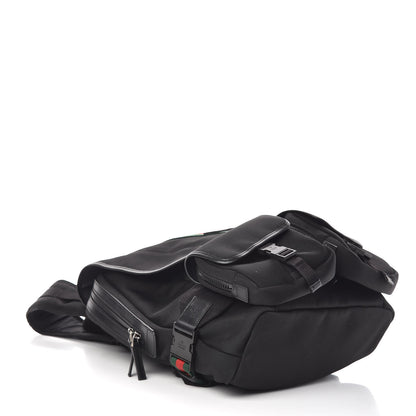 Gucci Techno Canvas Web Band Single Buckle Backpack Black 4 of 11