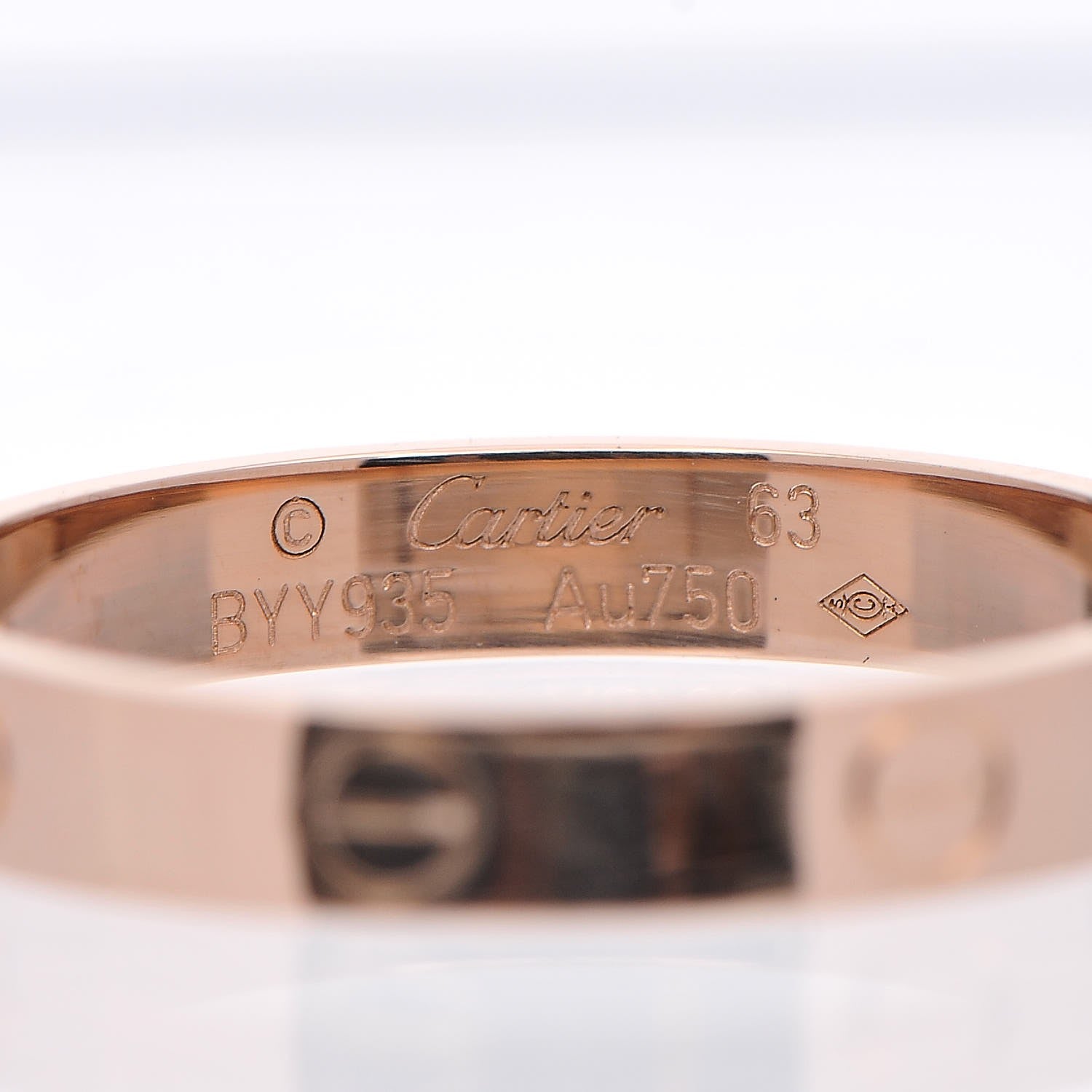 Cartier 18K Pink Gold 3.5mm LOVE Wedding Band Ring 63 10.25 3 of 5