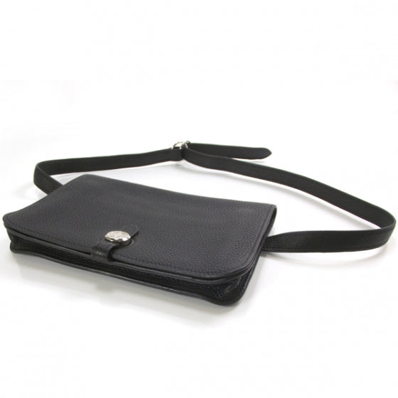 Togo Dogon Wallet Waist Pouch Black