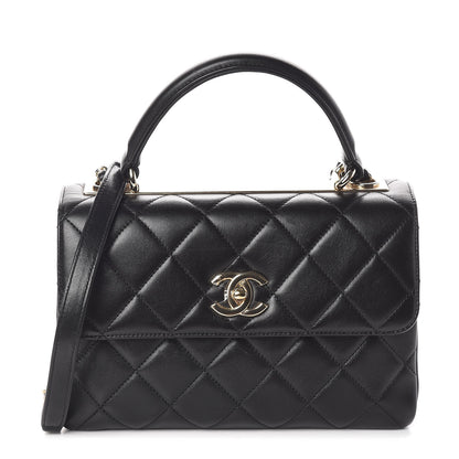 Chanel Lambskin Quilted Small Trendy CC Dual Handle Flap Bag Black 1 of 10
