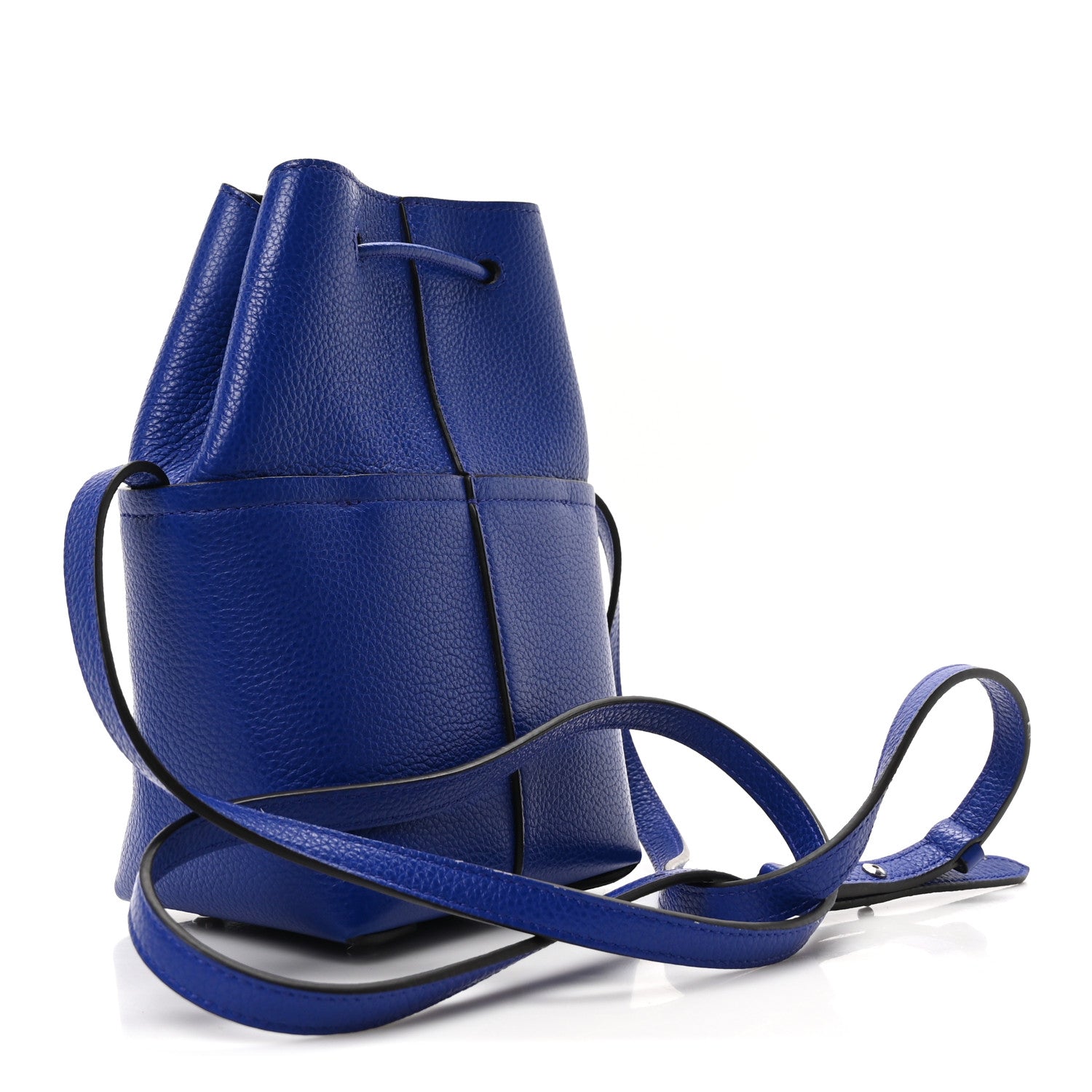 Salvatore Ferragamo Grained Calfskin Mini Gancino Bucket Bag Bluette 3 of 9