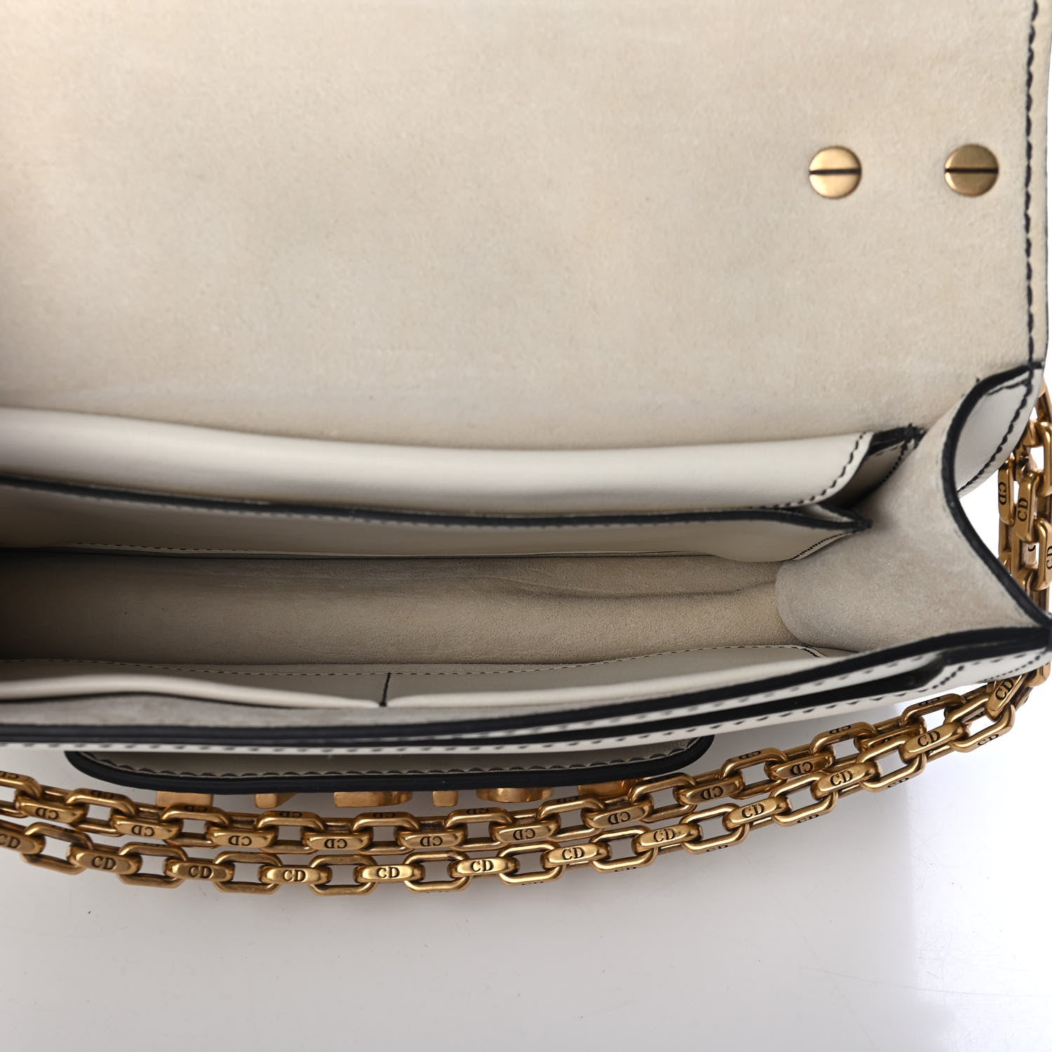 Christian Dior Calfskin J'Adior Chain Flap Bag Off White 4 of 4