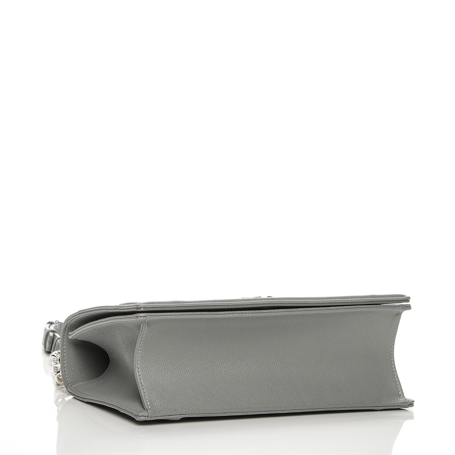 Grained Calfskin Medium Diorama Flap Bag Gris