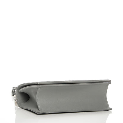 Christian Dior Grained Calfskin Medium Diorama Flap Bag Gris 4 of 7