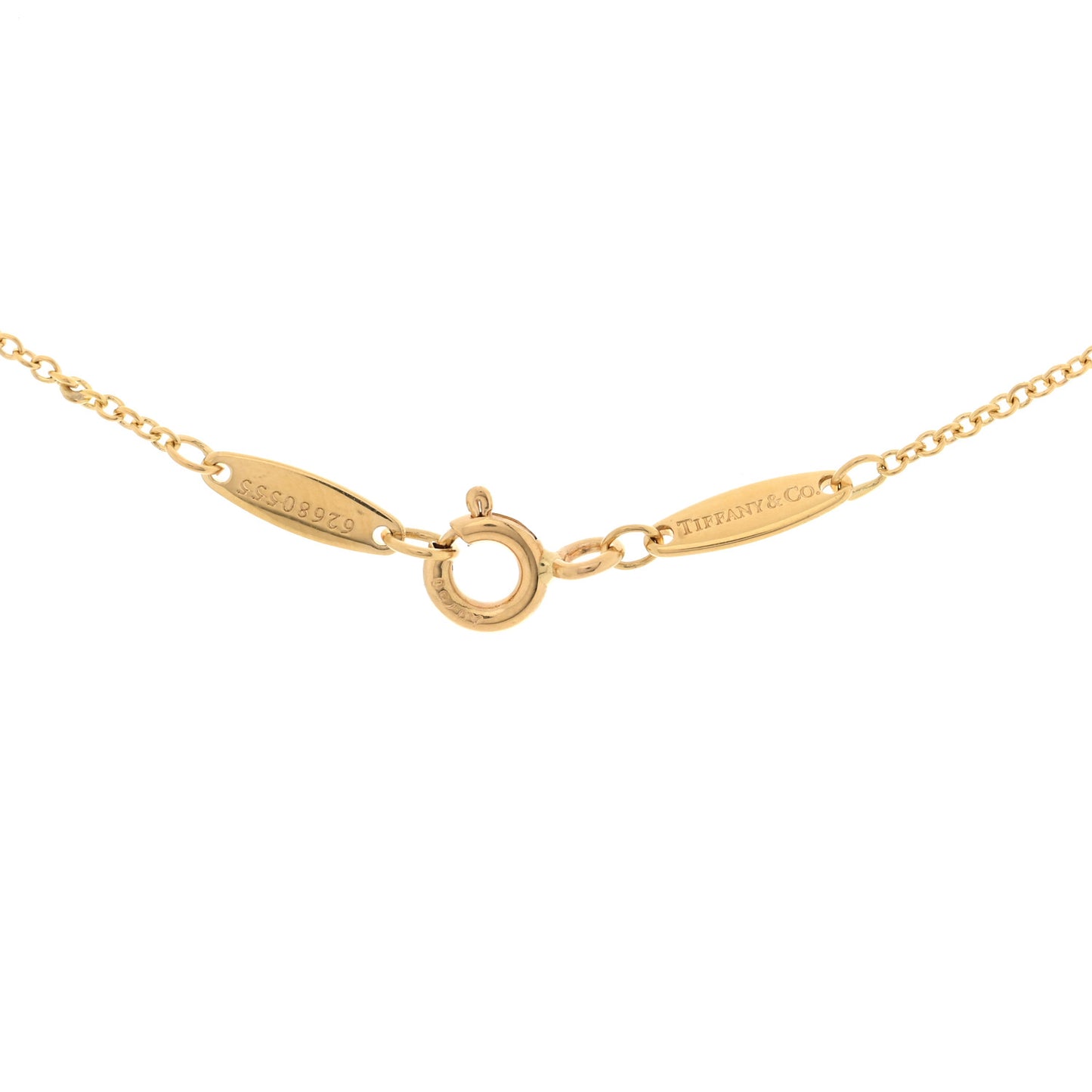 18K Yellow Gold Diamond .29ct Elsa Peretti Diamonds by the Yard Pendant Necklace