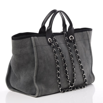 Chanel Canvas Deauville Large Tote Grey 3 of 8