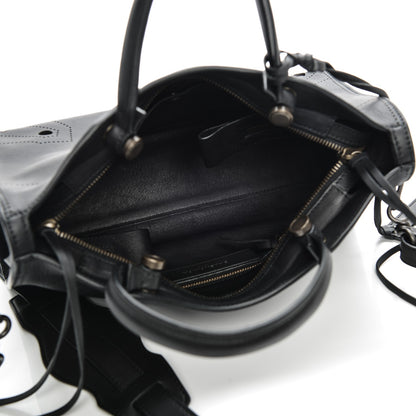 Balenciaga Veau Soyeux Perforated Blackout Hardware S City Black 5 of 7