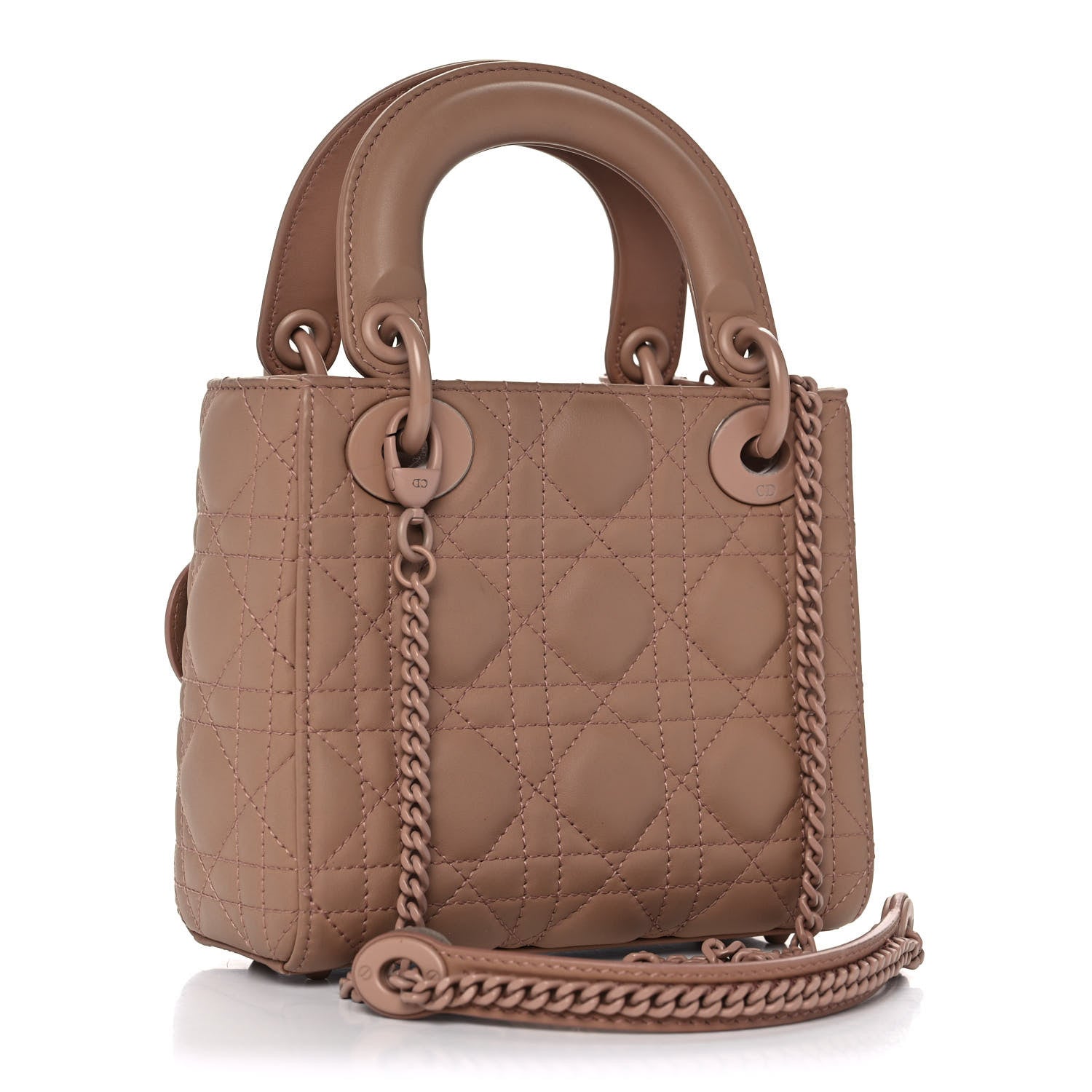Christian Dior Ultra Matte Calfskin Cannage Mini Lady Dior Light Beige 3 of 15