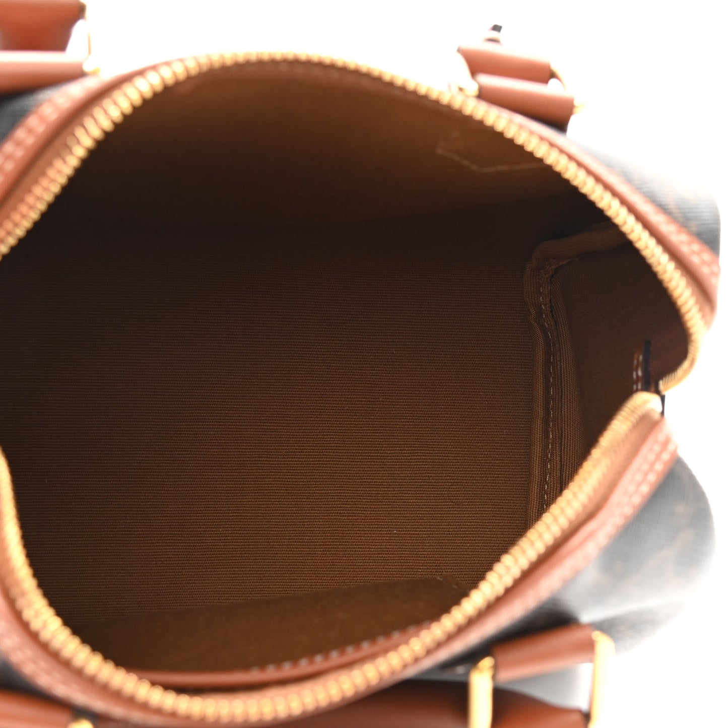 Triomphe Canvas Calfskin Mini Boston Bag Tan