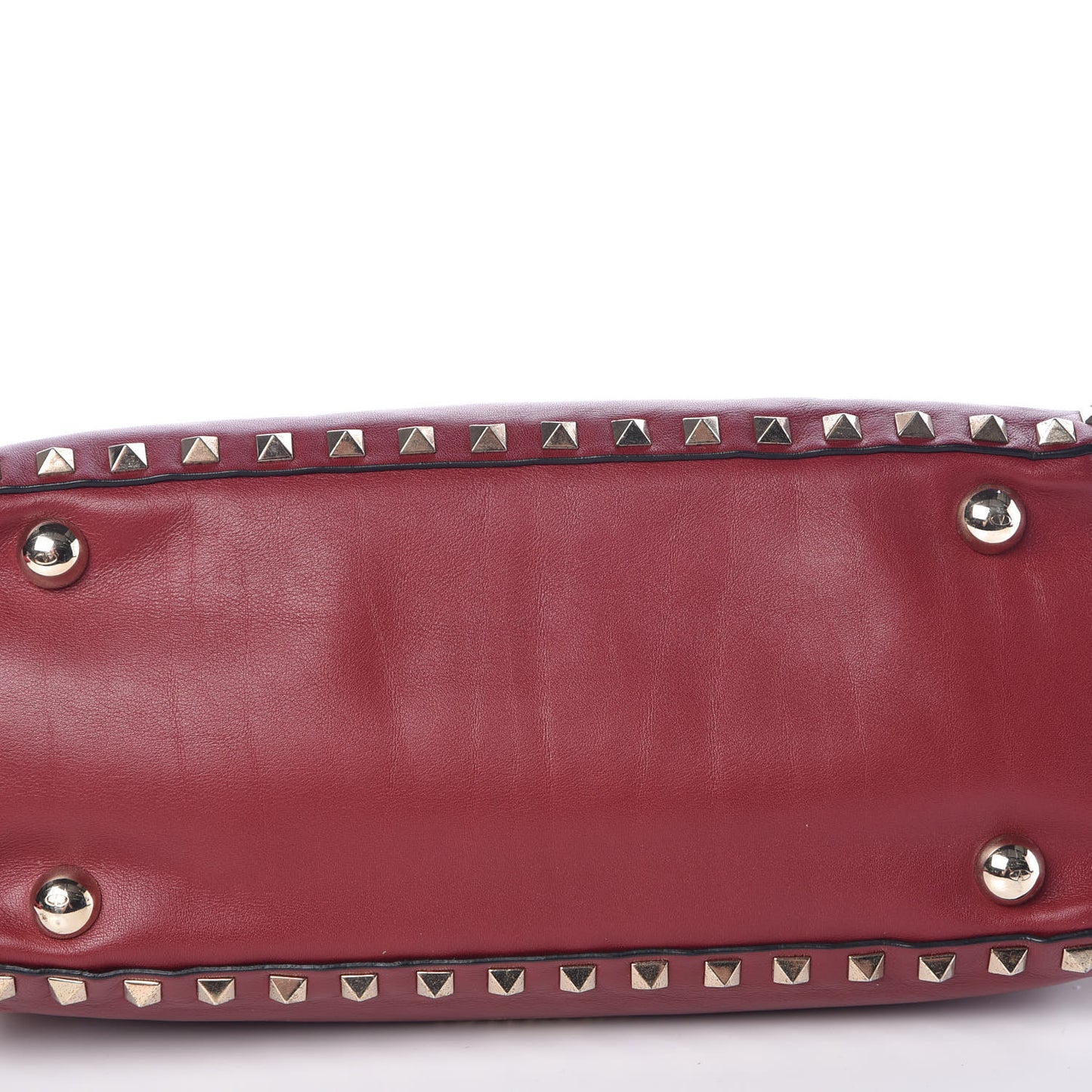 Vitello Small Rockstud Tote Rosso Valentino