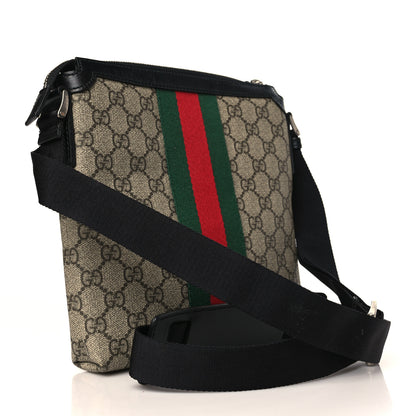 Gucci GG Supreme Monogram Web Messenger Bag Black 2 of 8