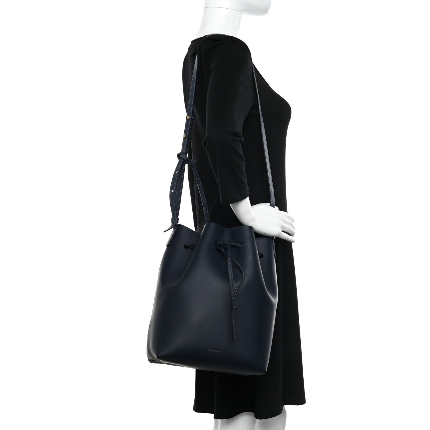 Mansur Gavriel Calfskin Bucket Bag Blu 2 of 10