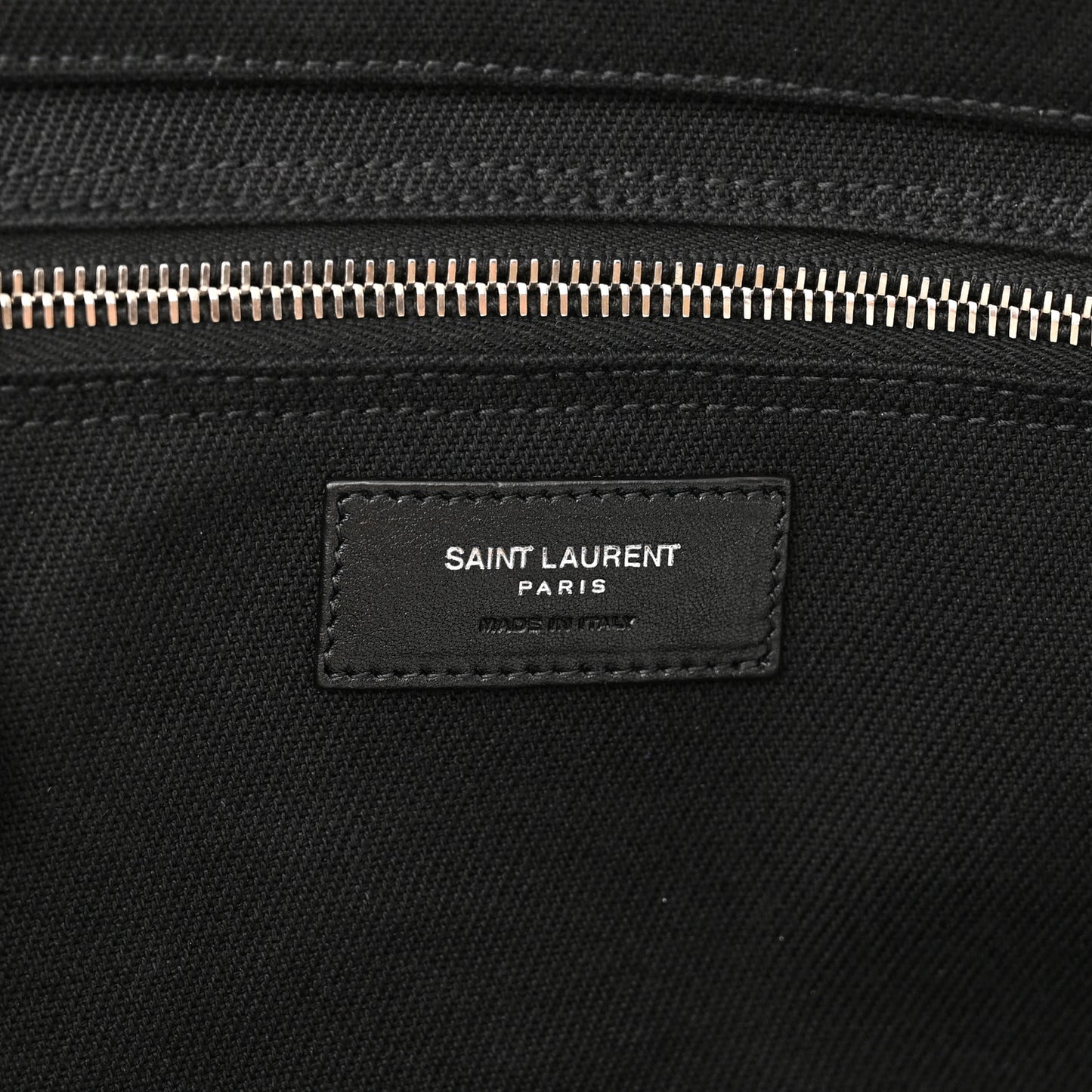 Linen Calfskin Rive Gauche Tote Black