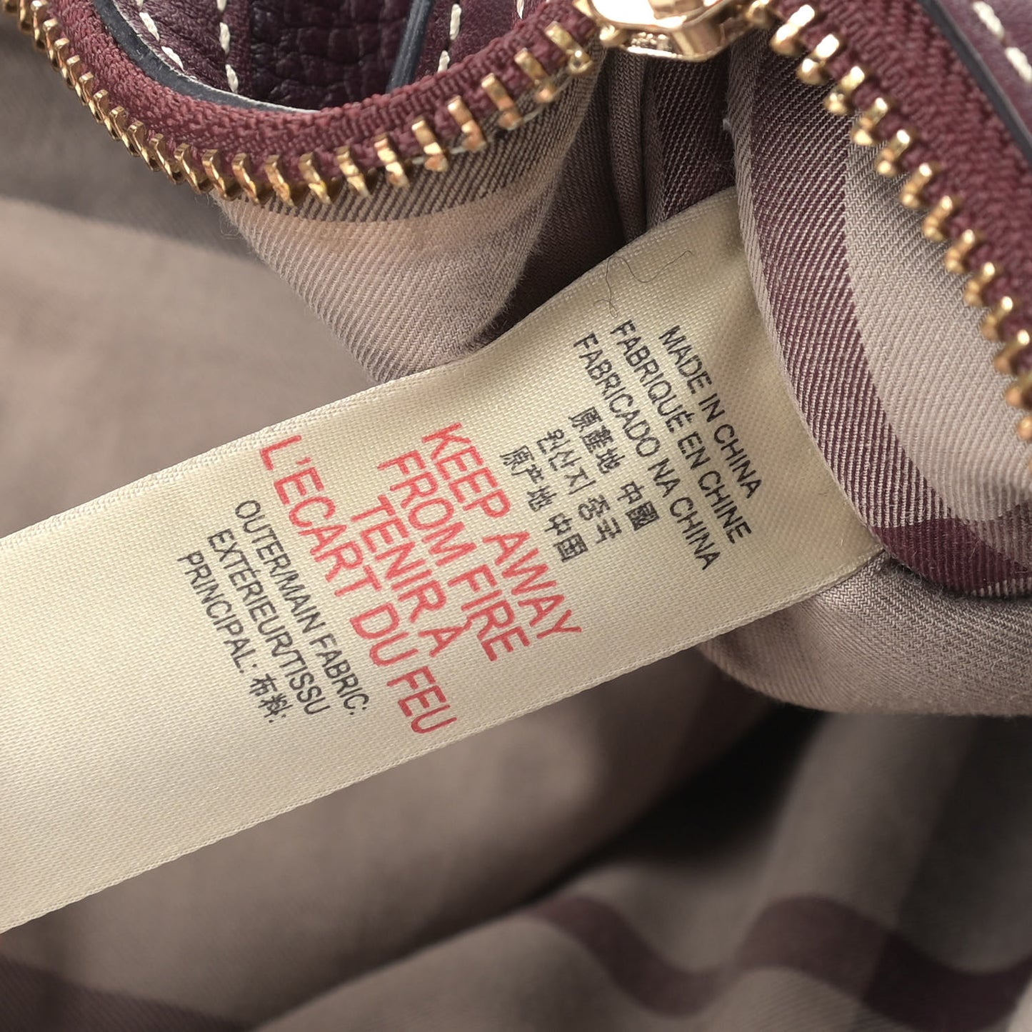 Calfskin Saddle Stitch Small Canterbury Tote Burgundy