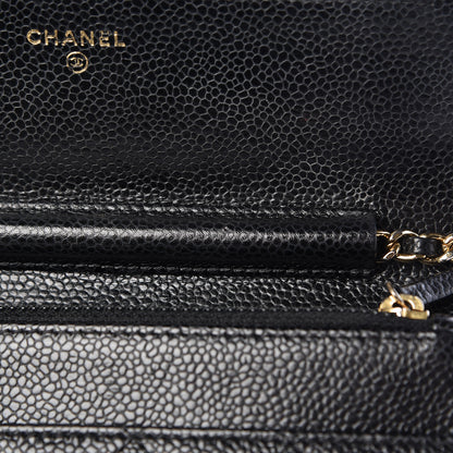 Chanel Caviar Quilted Wallet On Chain WOC Black 10 of 19