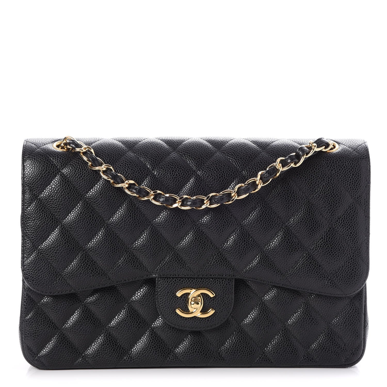 Chanel Caviar Quilted Jumbo Double Flap Black 1 of 7
