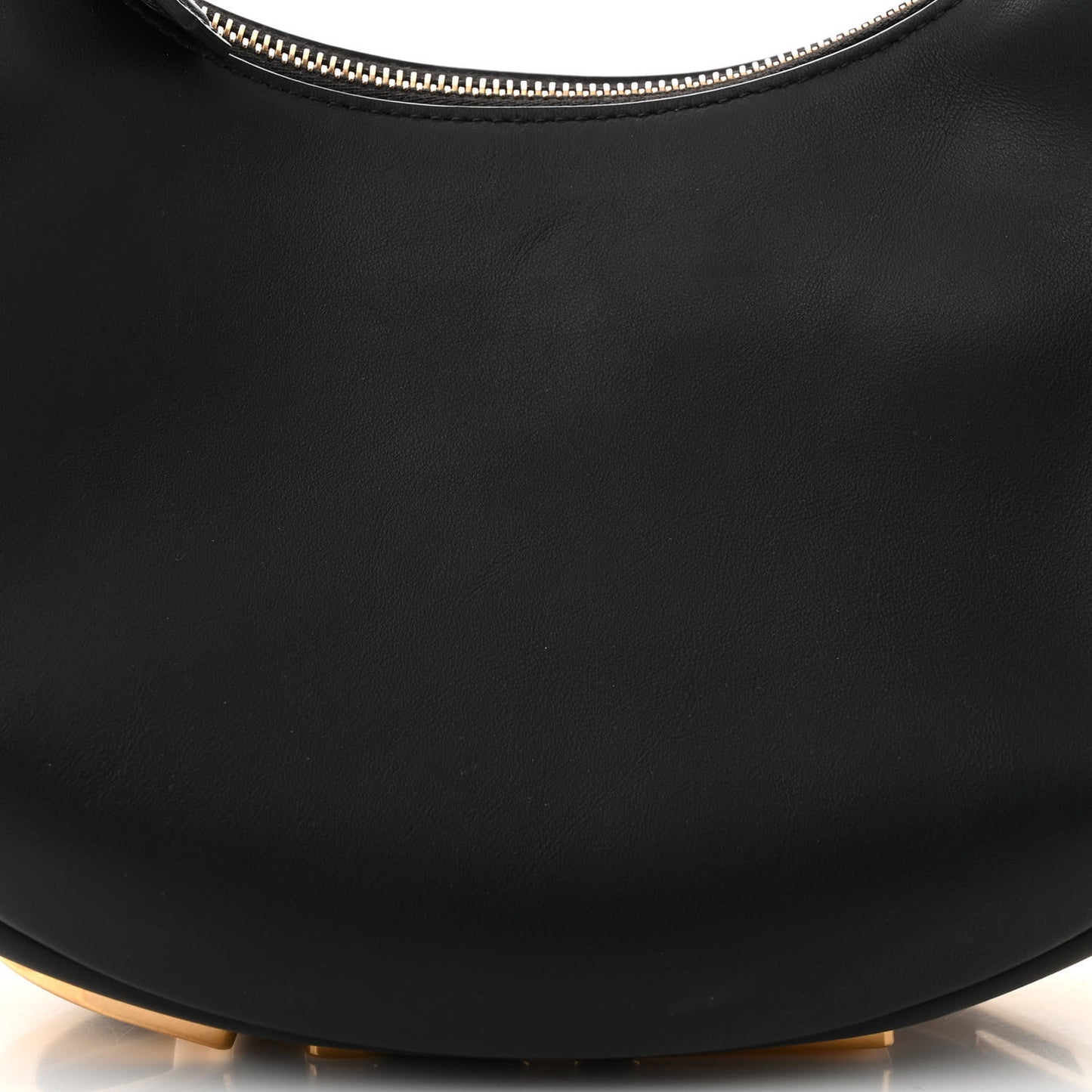 Vitello Grace Matte Small Fendigraphy Hobo Bag Black
