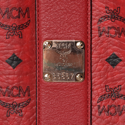 MCM Visetos Medium Liz Reversible Shopper Tote Ruby Red 10 of 14
