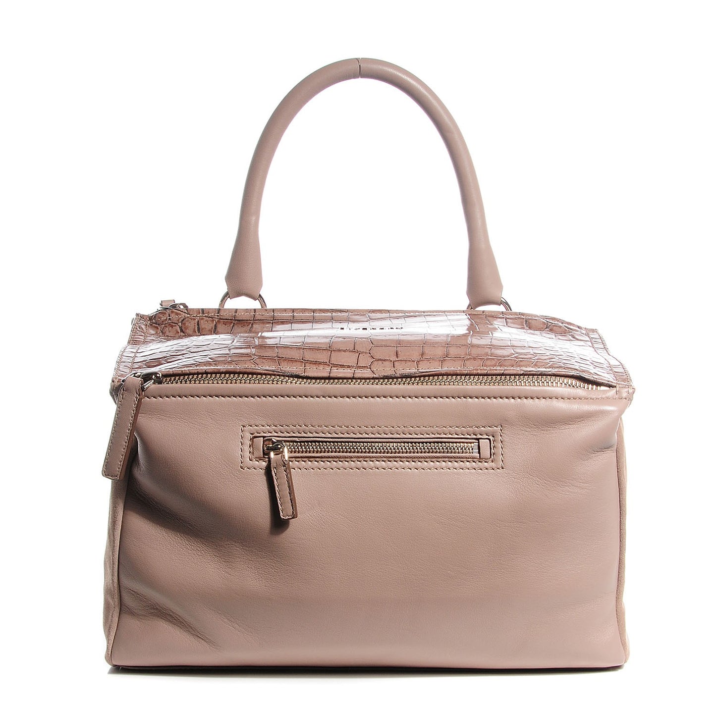 Calfskin Crocodile Embossed Medium Pandora Taupe