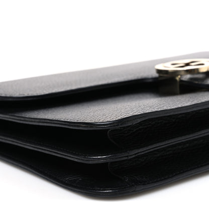 Gucci Dollar Calfskin Interlocking G Shoulder Bag Black 9 of 11