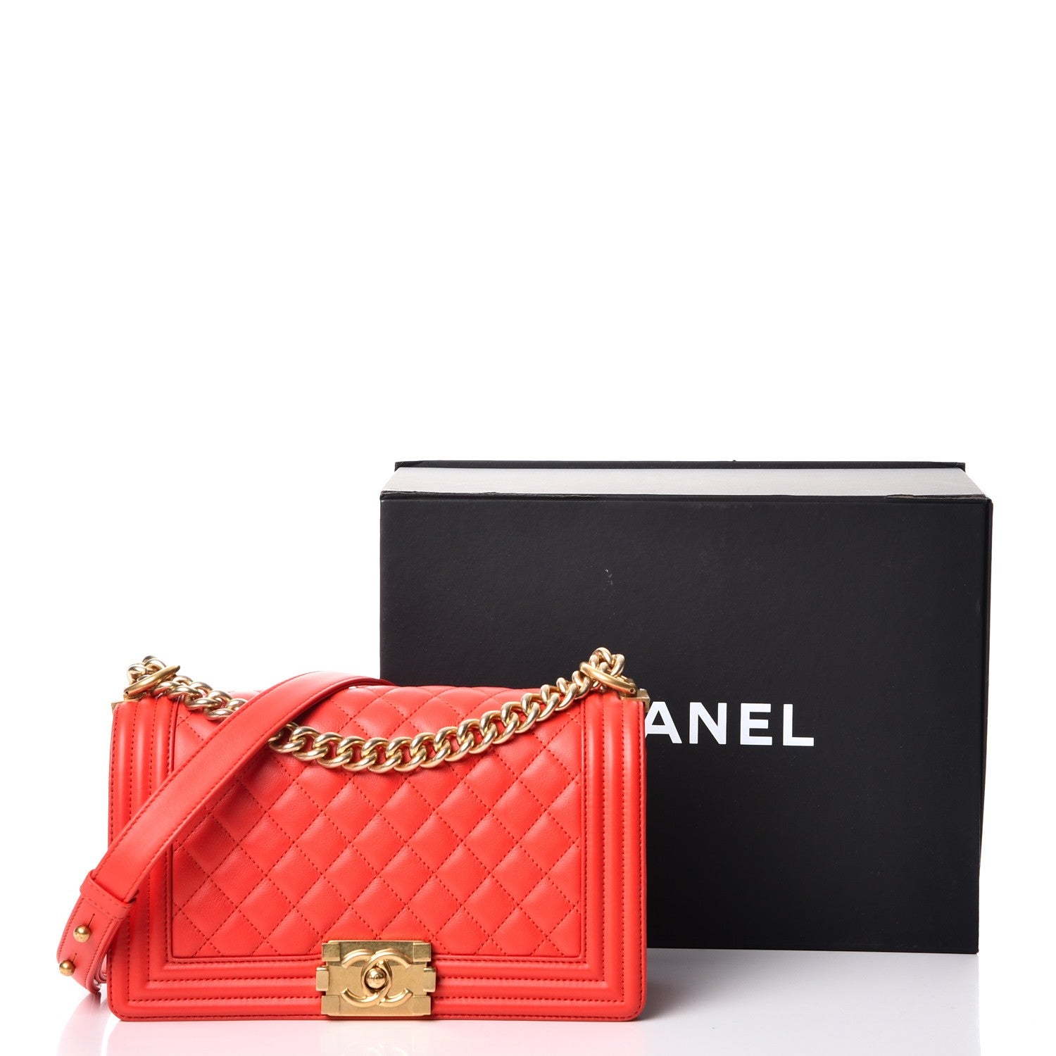 Chanel Calfskin Quilted Medium Boy Flap Red 9 of 9