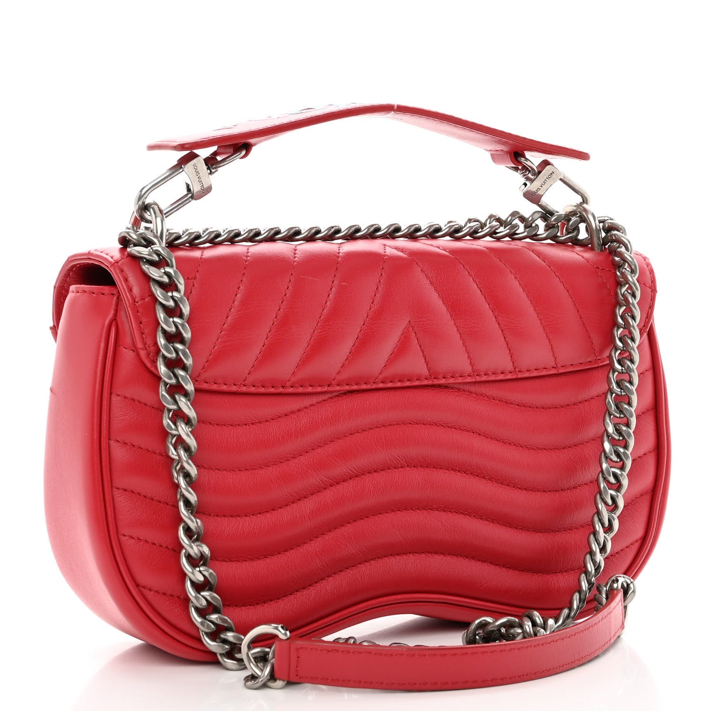 Calfskin New Wave Chain MM Ecarlate