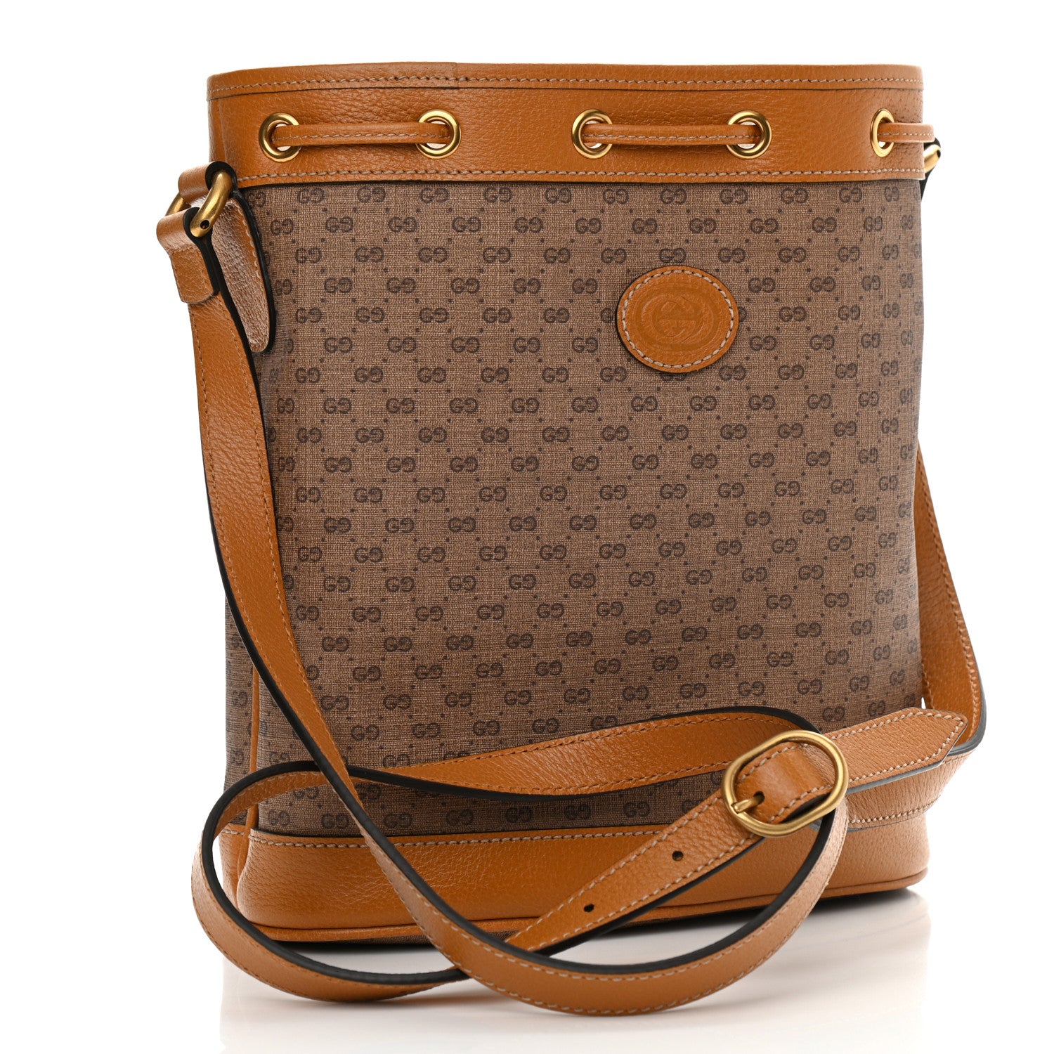 Gucci X DISNEY Mini Vintage GG Supreme Monogram Bucket Bag Beige Vintage Sun Oil 3 of 10
