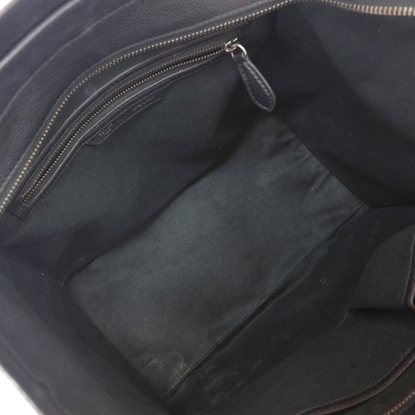 Drummed Calfskin Mini Luggage Black