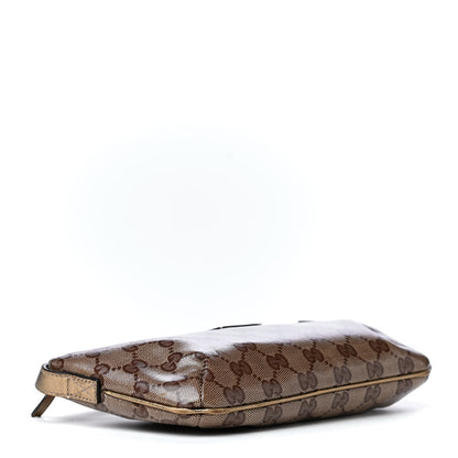 Gucci Crystal Monogram Joy Boat Pochette Brown 3 of 4