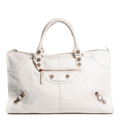 Balenciaga Agneau Giant 12 Rose Gold Hardware Work White Light 1 of 13