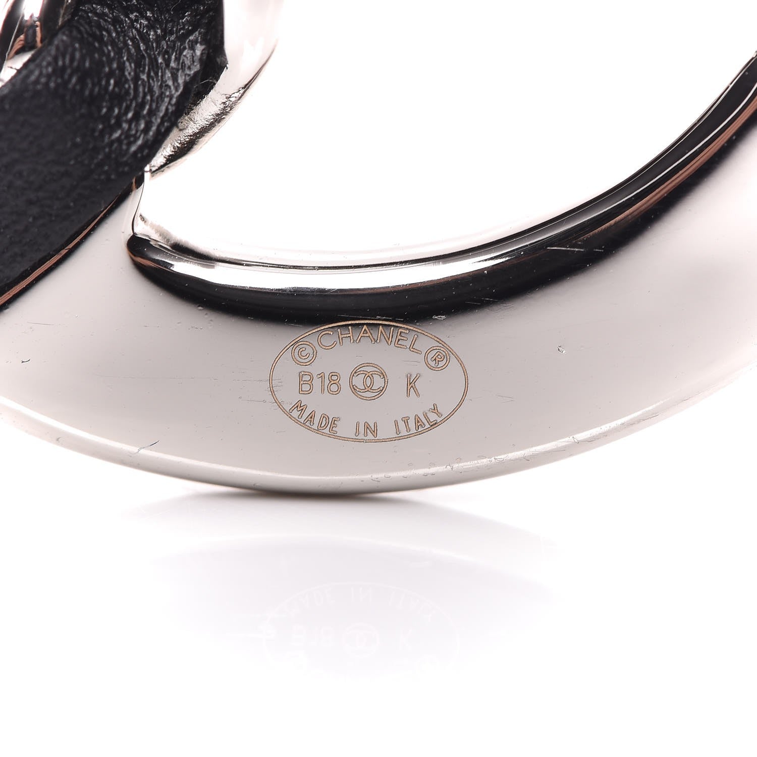 Chanel Lambskin Baguette Crystal CC Brooch Black Silver 4 of 5
